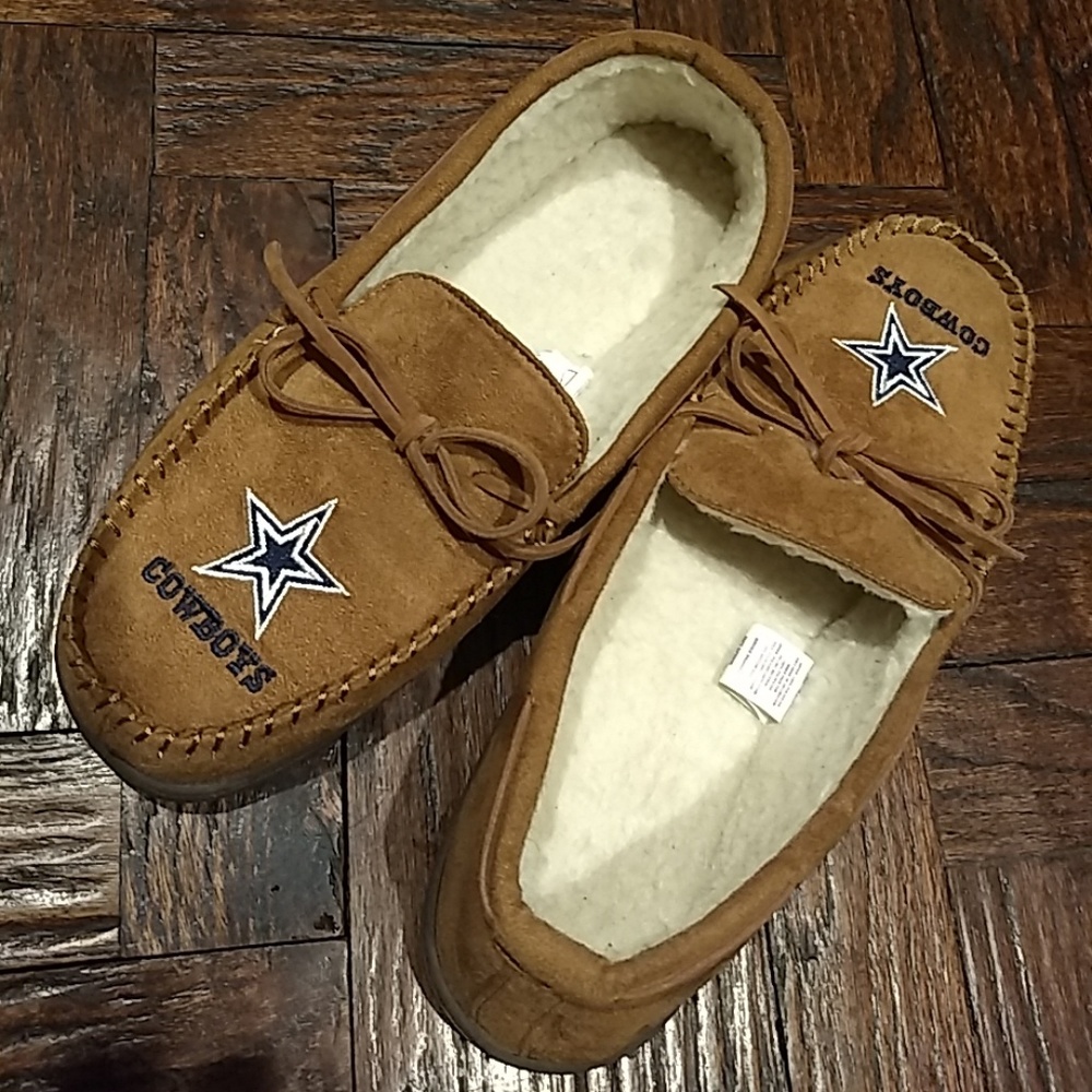 🔥FINALPRICE🔥MEN'S👞 Dallas Cowboys Moccasins Slippers - Picture 1 of 8